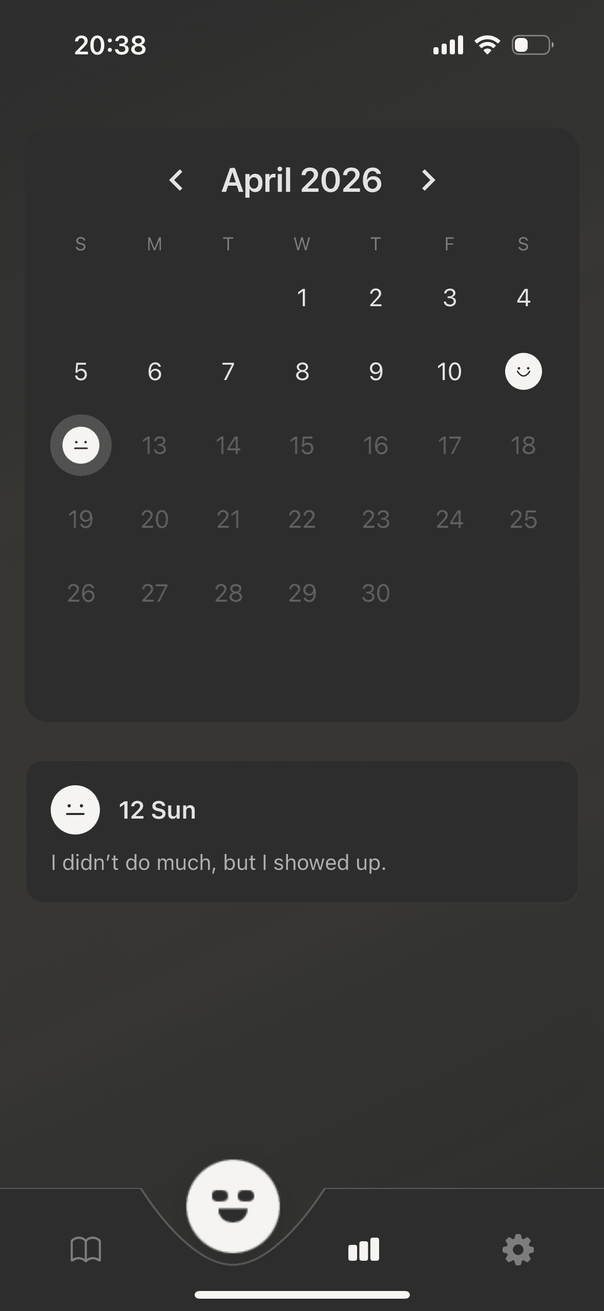 Dotto calendar and journey screen